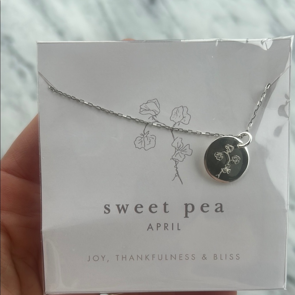 Sweet Pea Silver Necklace
